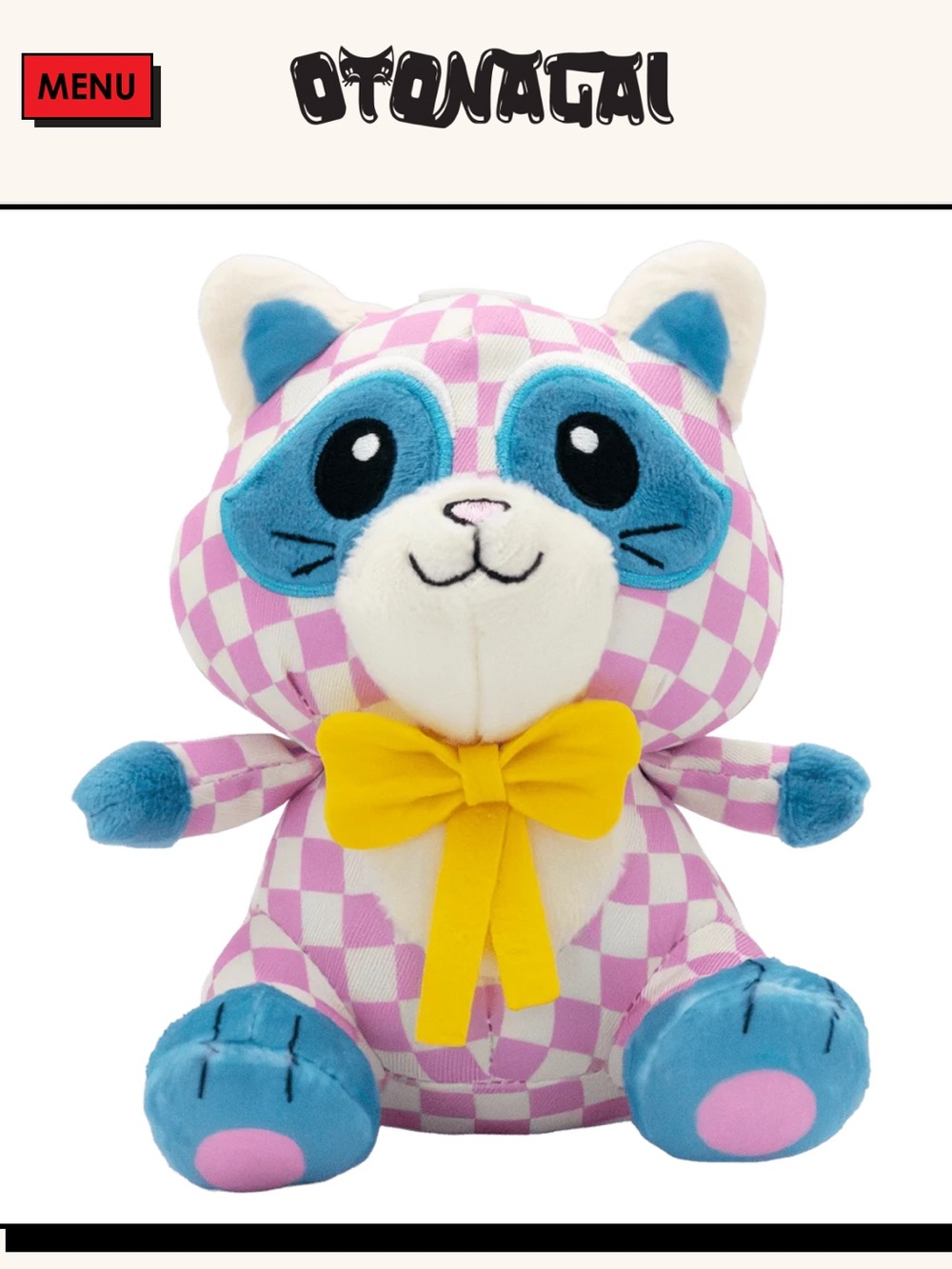 Otonagai - Pretty Trashy Mystery Plush Bag Charm - Checkers the Racoon